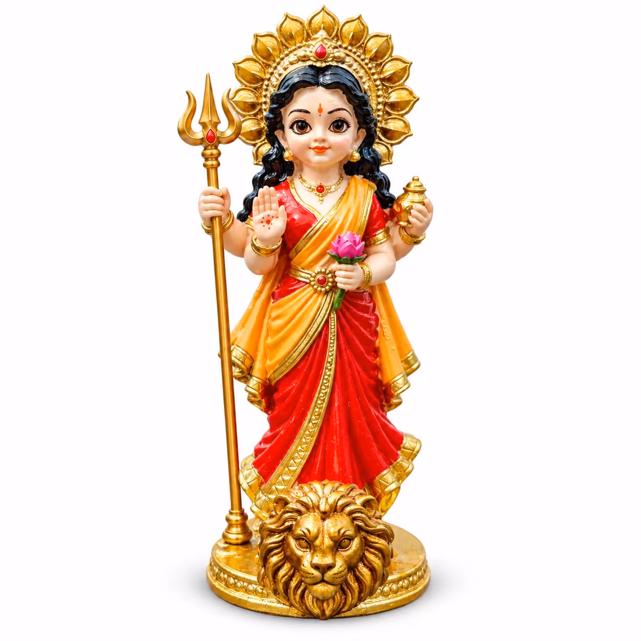 Bal Durga Mata Multicolour, 4 Inch image 1