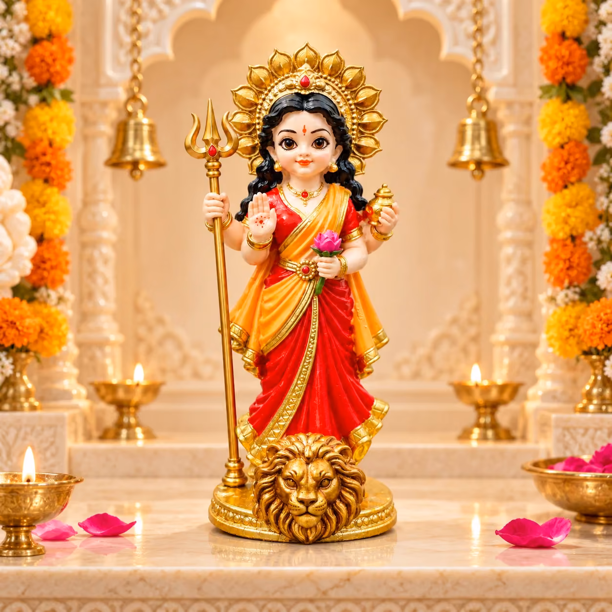 Bal Durga Mata Multicolour, 4 Inch image 2