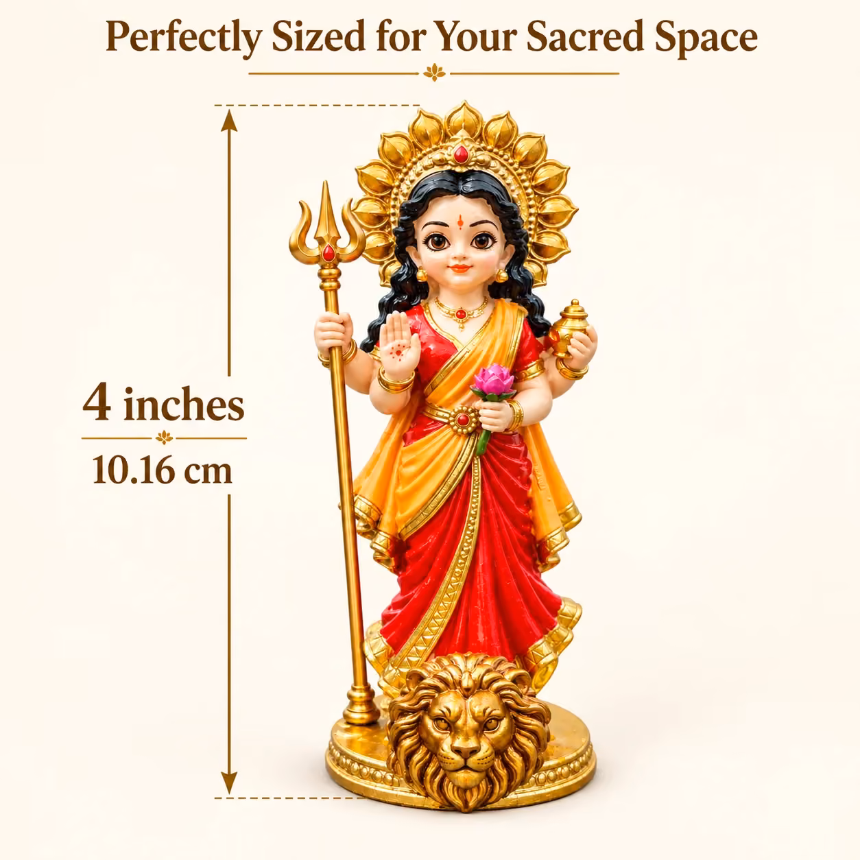 Bal Durga Mata Multicolour, 4 Inch image 4