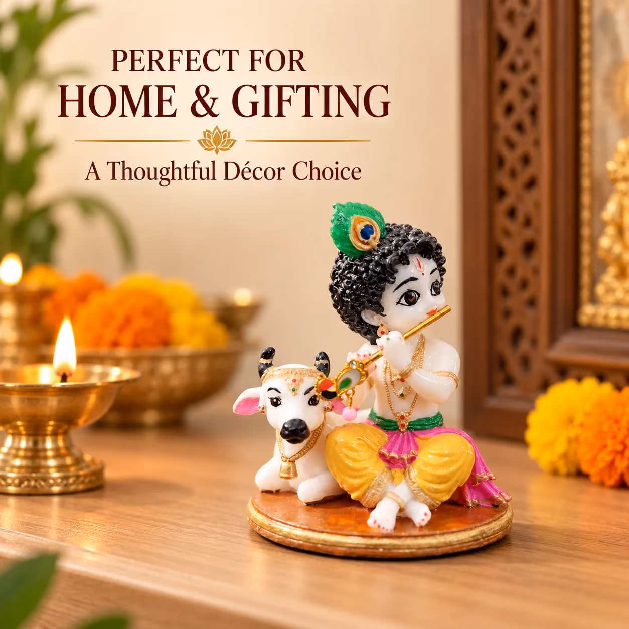Bal Krishna with Cow image 2