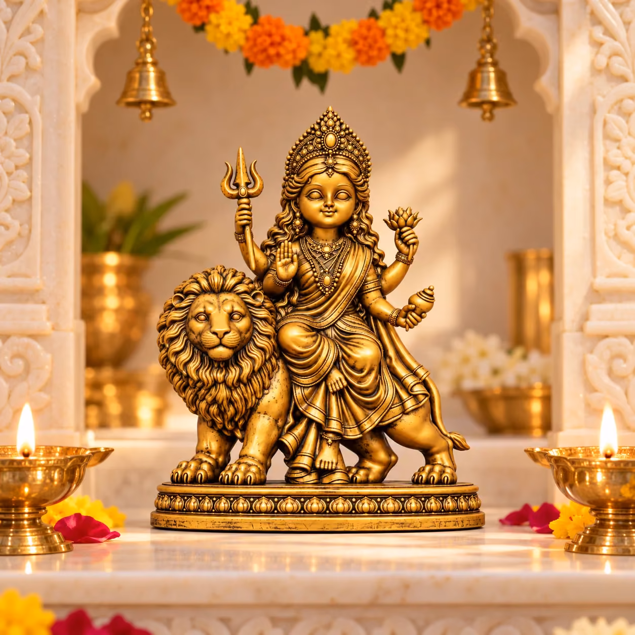 Durga Maa With Lion 4" image 2