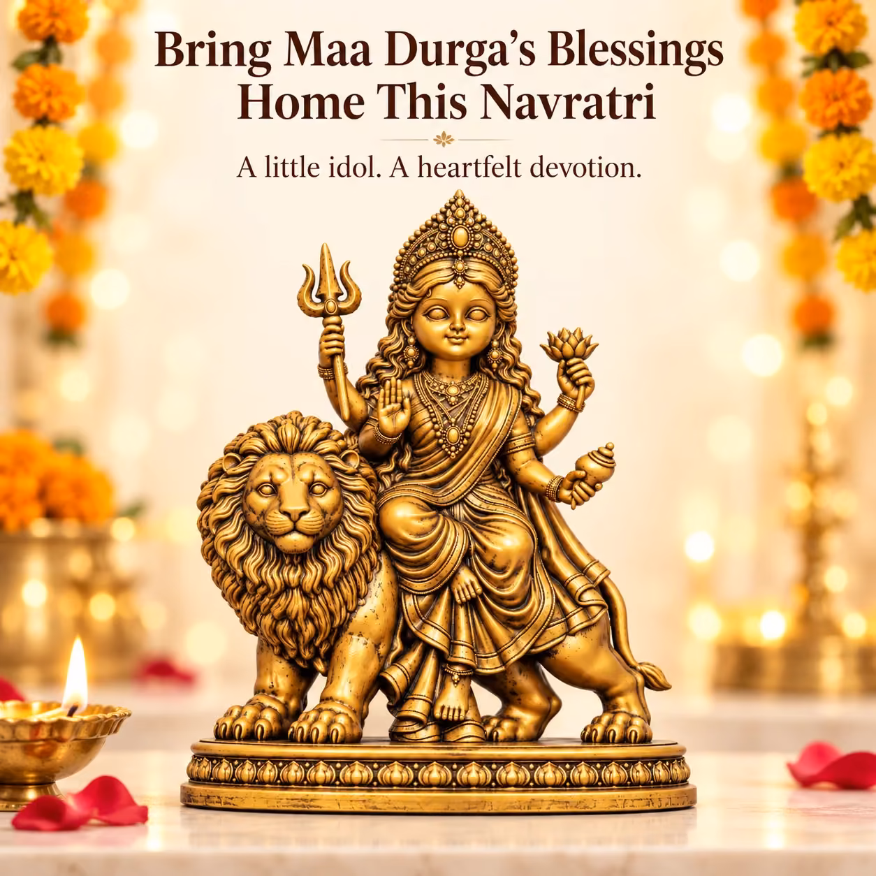 Durga Maa With Lion 4" image 6