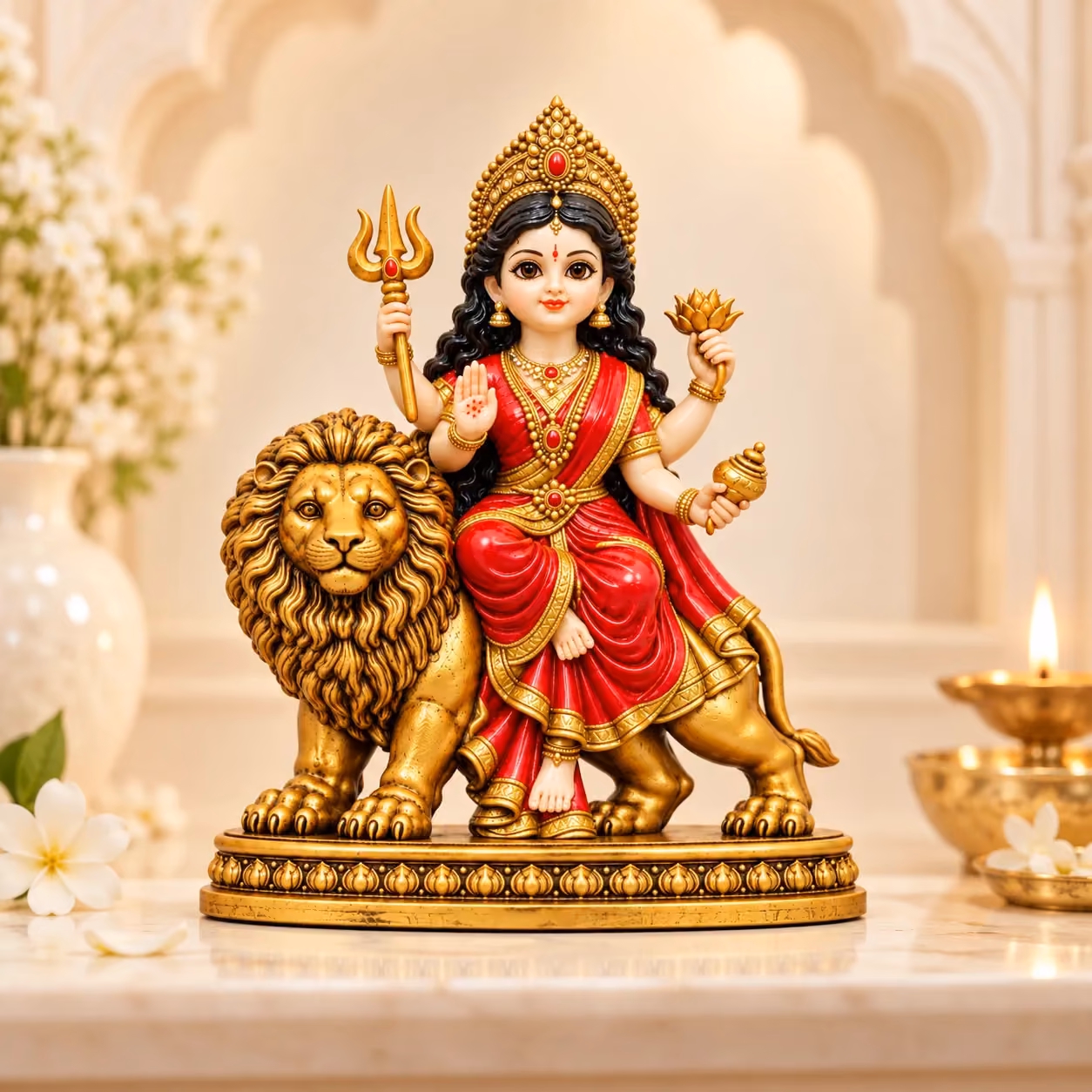 Durga Maa With Lion 4" image 2