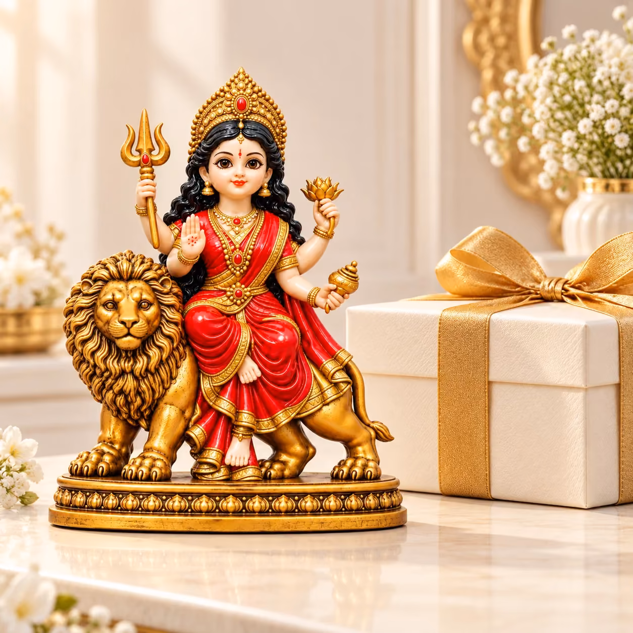 Durga Maa With Lion 4" image 5
