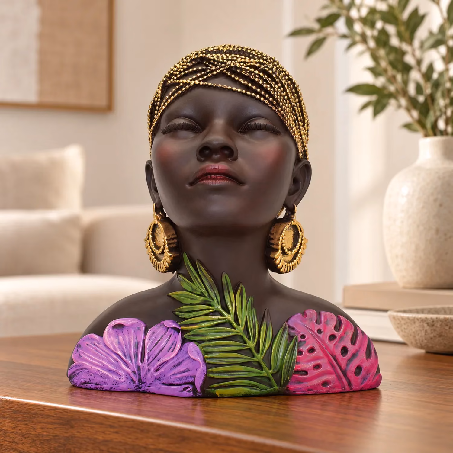African Lady Bust 20cm image 2