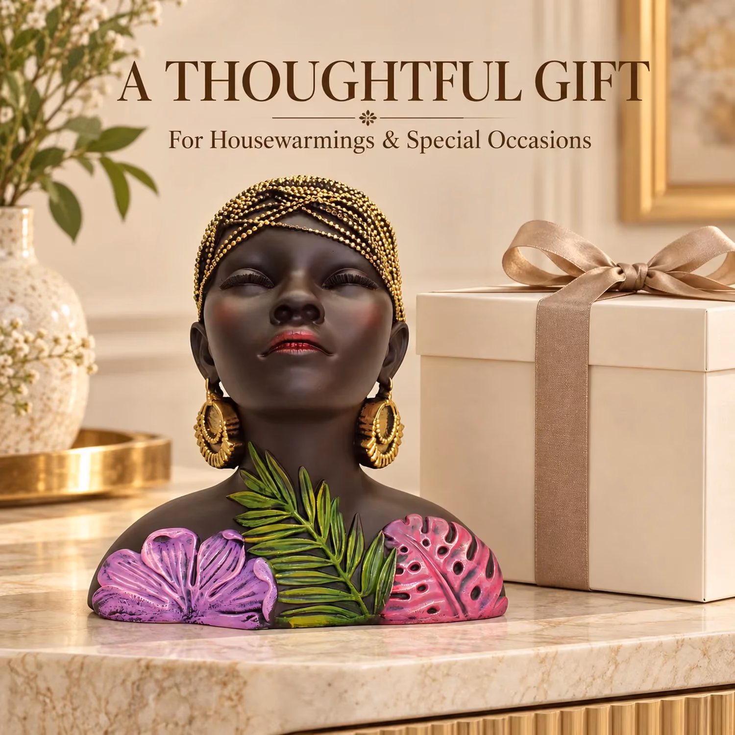 African Lady Bust 20cm image 5