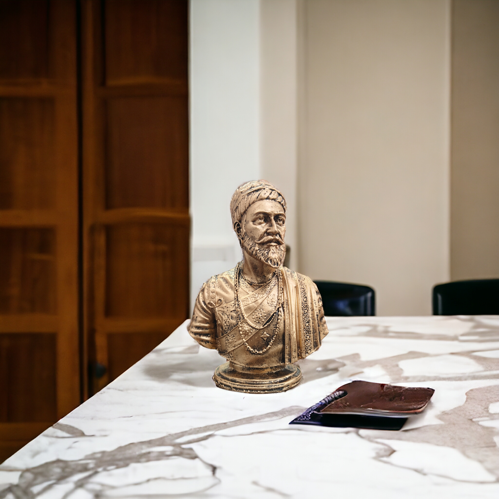 Gold Chhatrapati Shivaji Maharaj Idol (5 Inch)