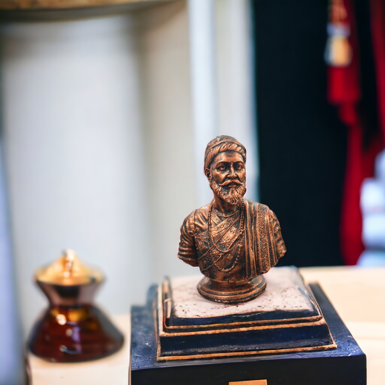 Copper Chhatrapati Shivaji Maharaj Idol (5 Inch)