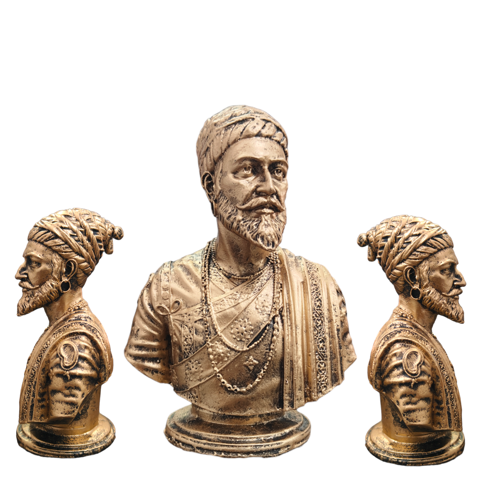 Gold Chhatrapati Shivaji Maharaj Idol (5 Inch)