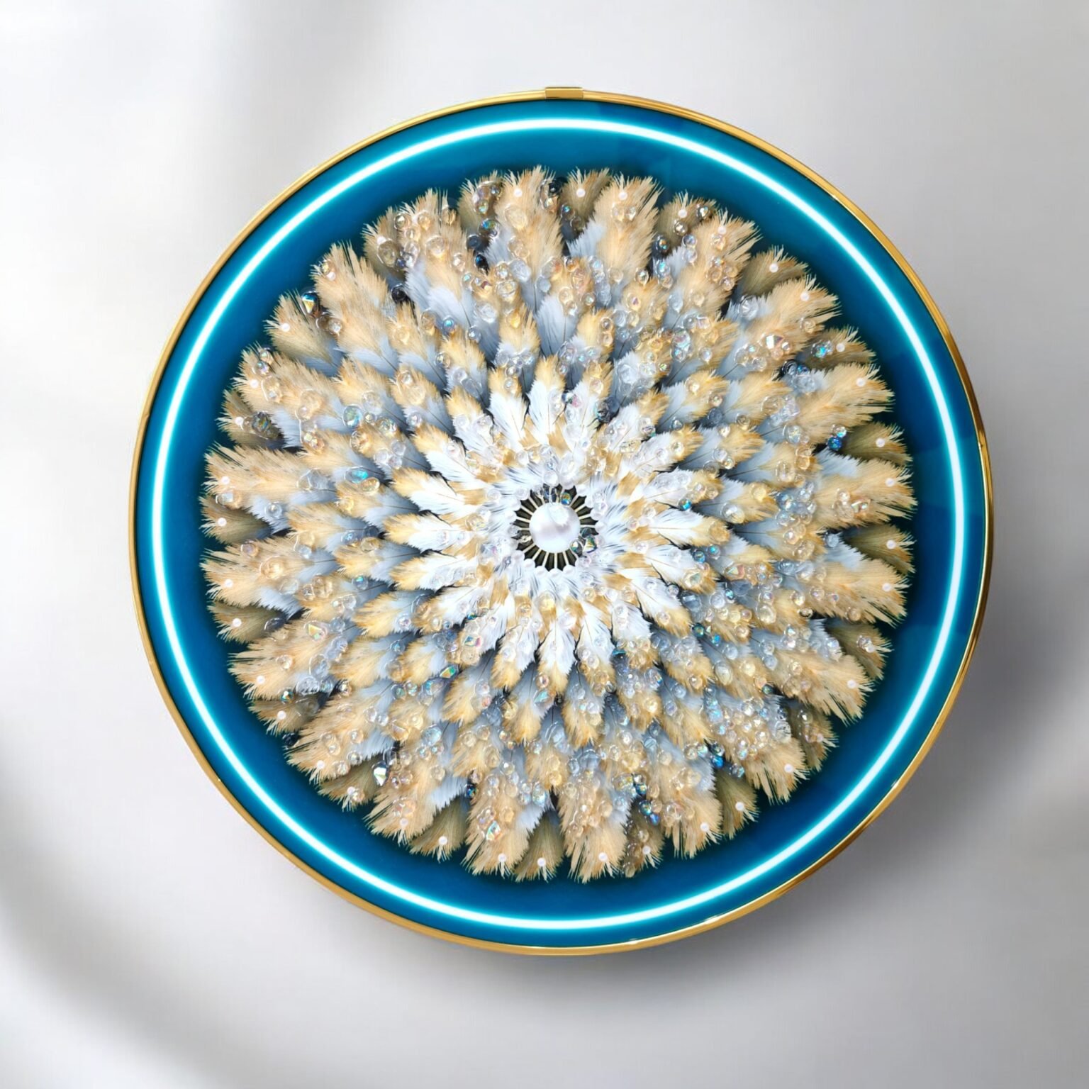 Blue & Gold Slim Frame Large Size (30 X 30 cm)