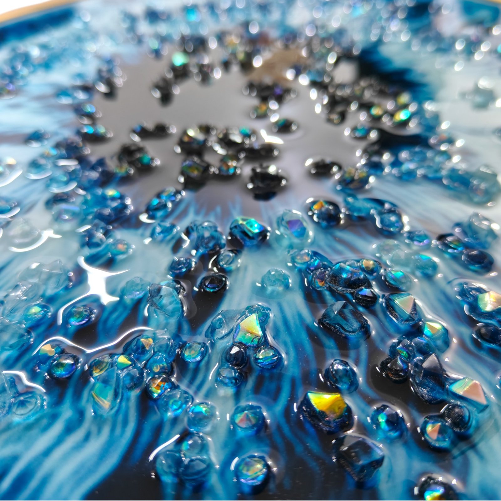 Blue Evil Eye Wall Framed Art (30 X 30 cm)