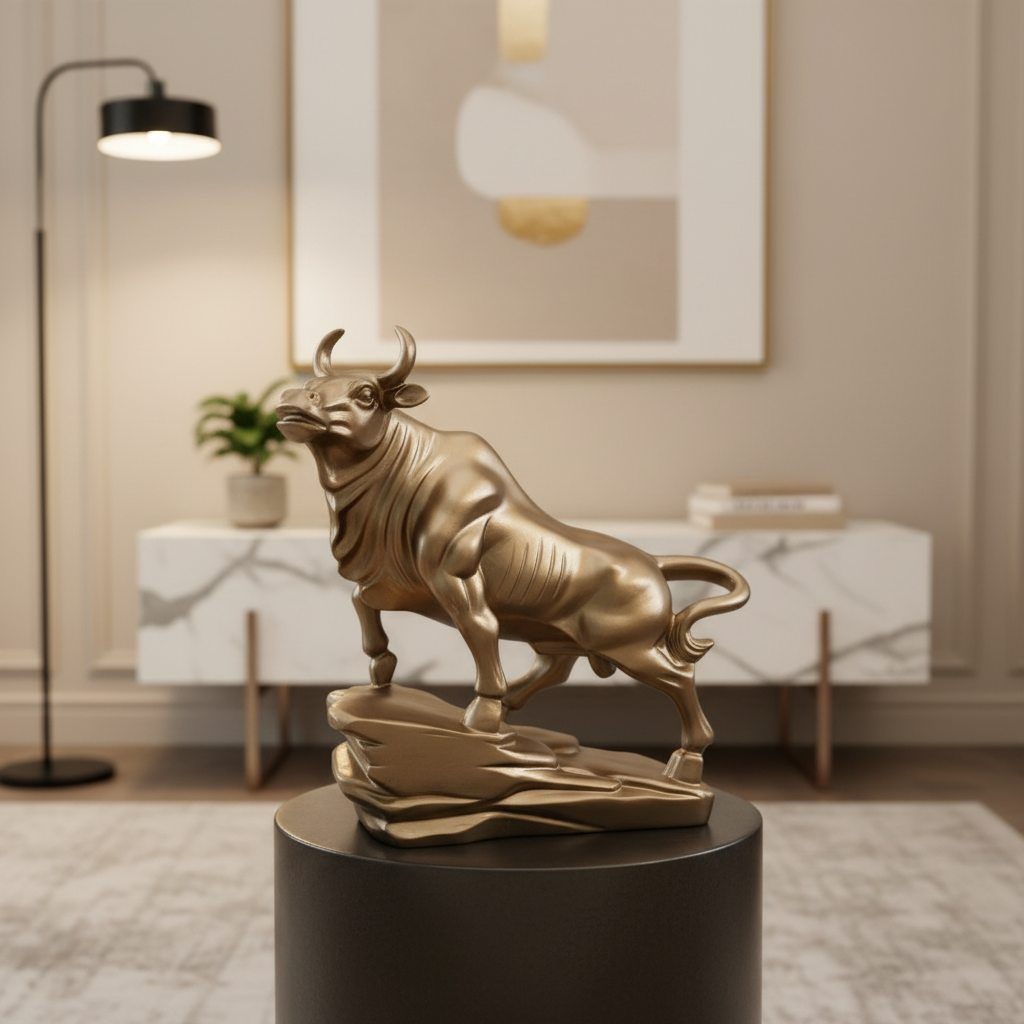 Charging Bull Table Showpiece (9-Inch)