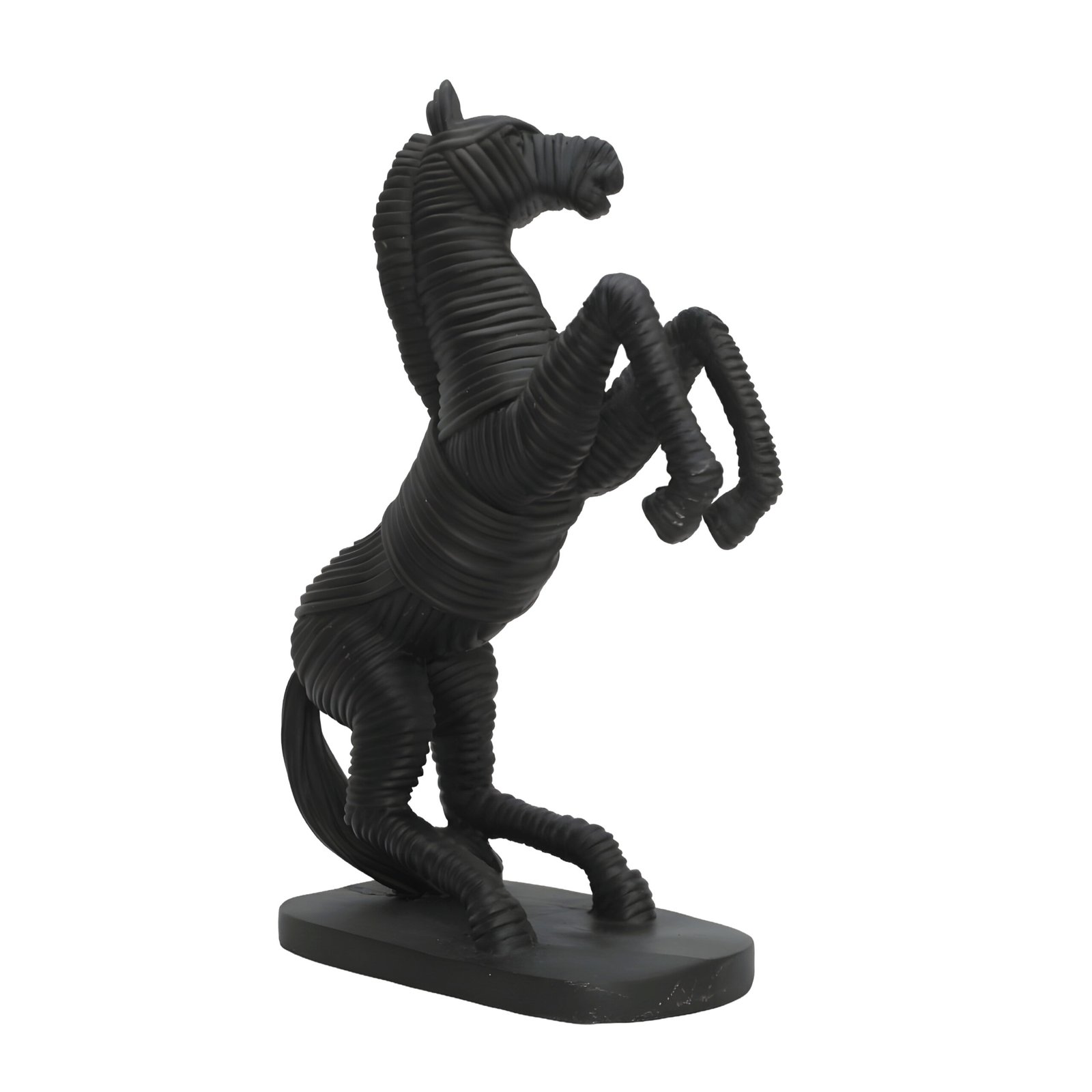 Horse Showpiece Statue (Black, 24 cm)