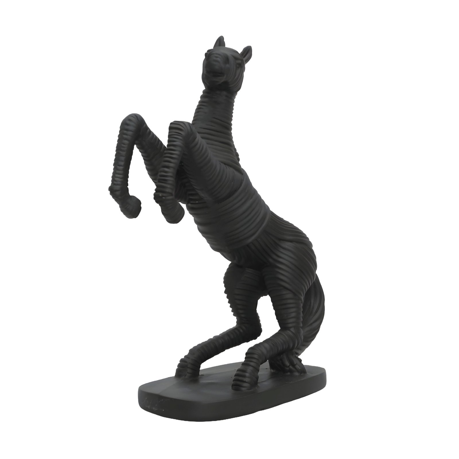 Horse Showpiece Statue (Black, 24 cm)