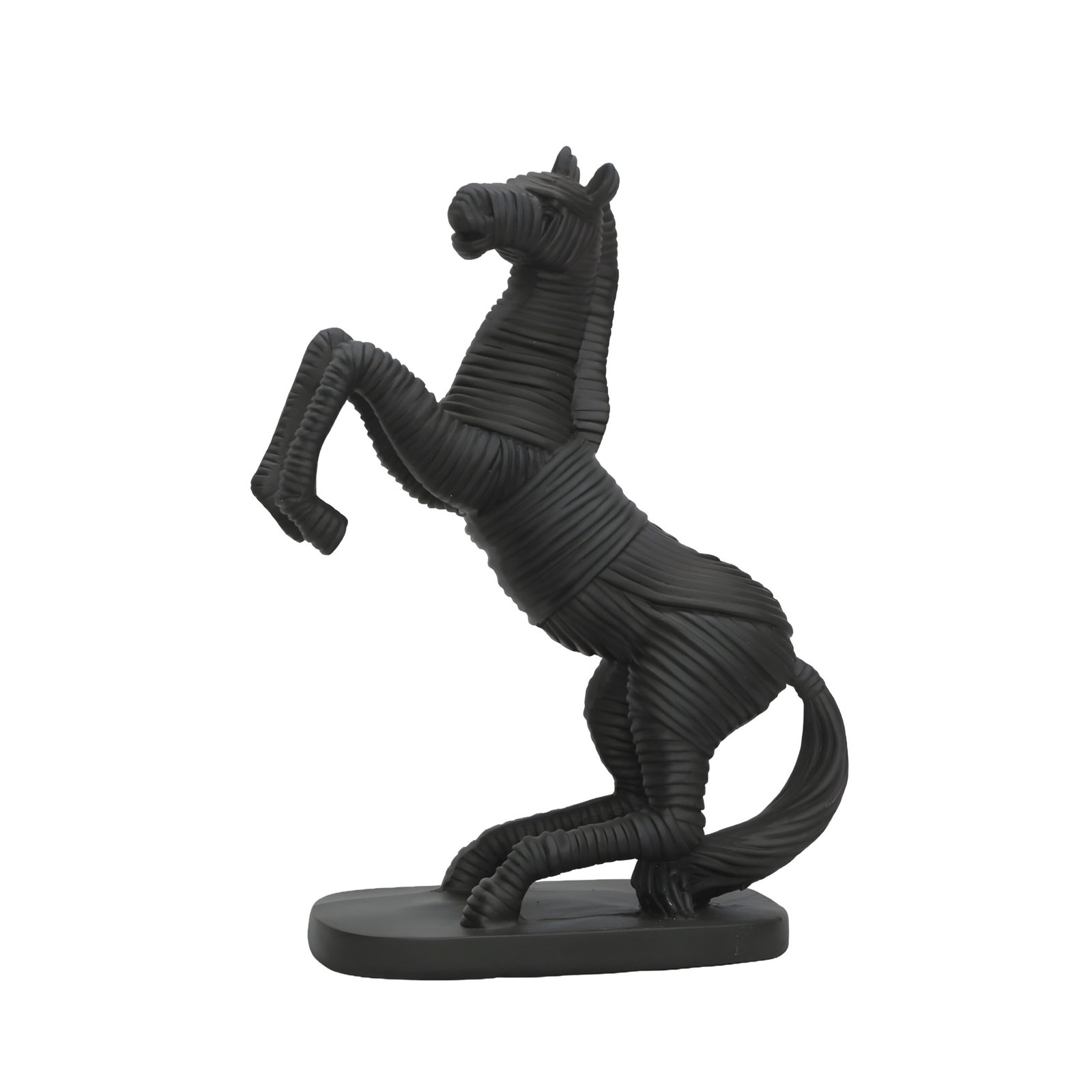 Horse Showpiece Statue (Black, 24 cm)