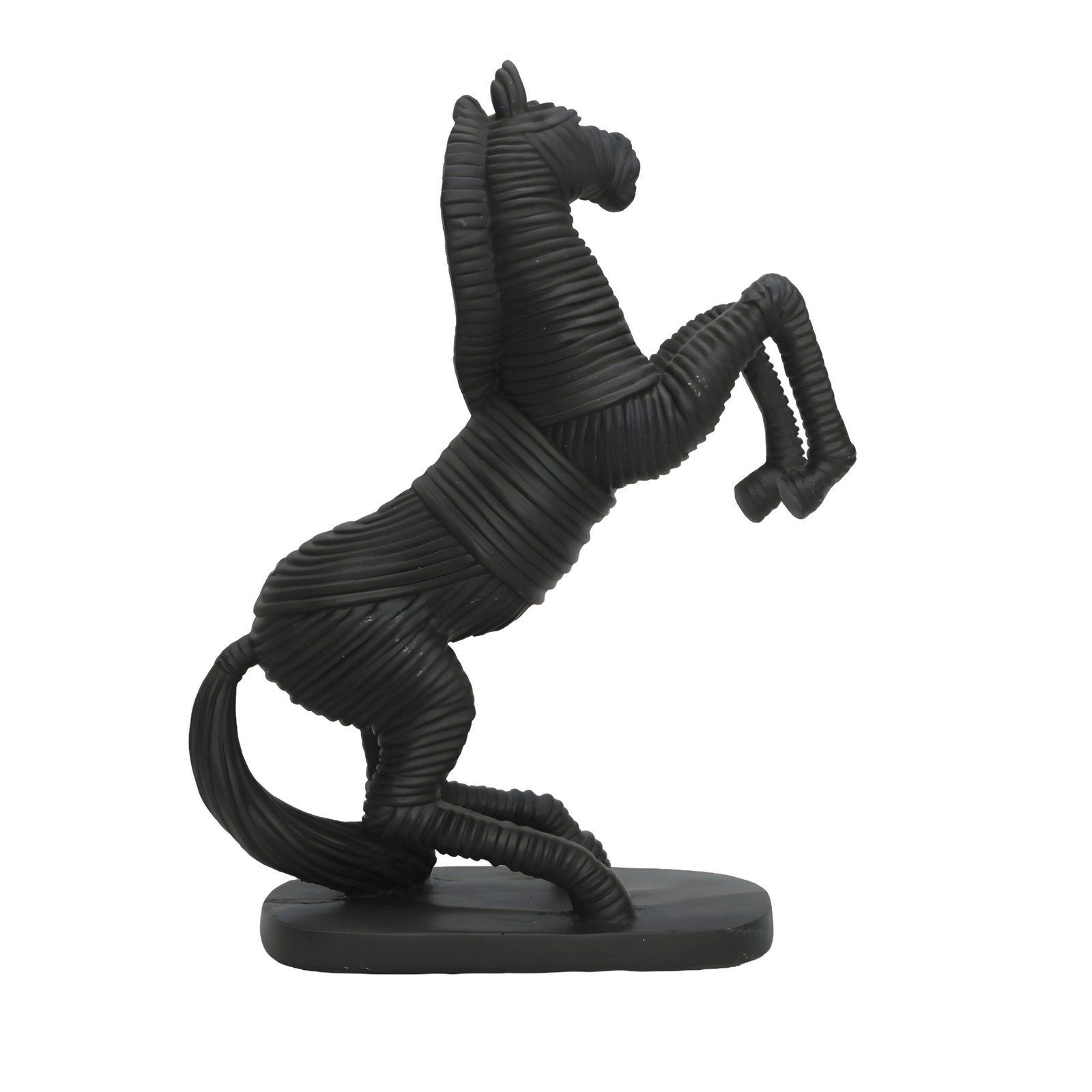 Horse Showpiece Statue (Black, 24 cm)