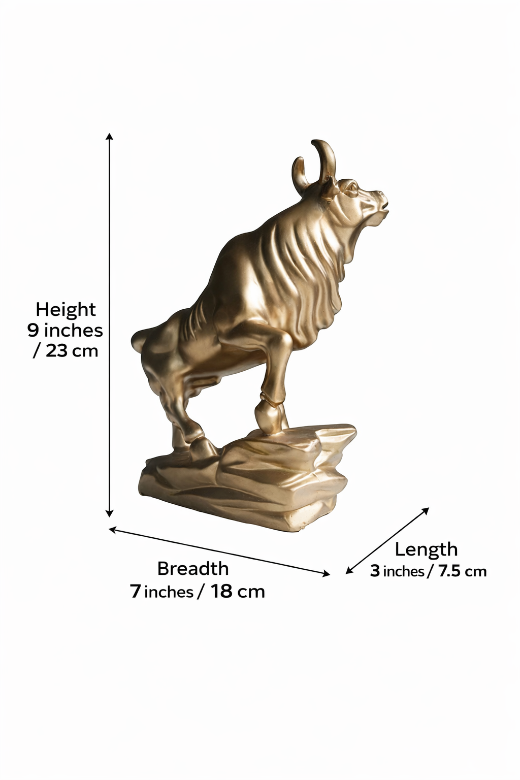 Charging Bull Table Showpiece (9-Inch)