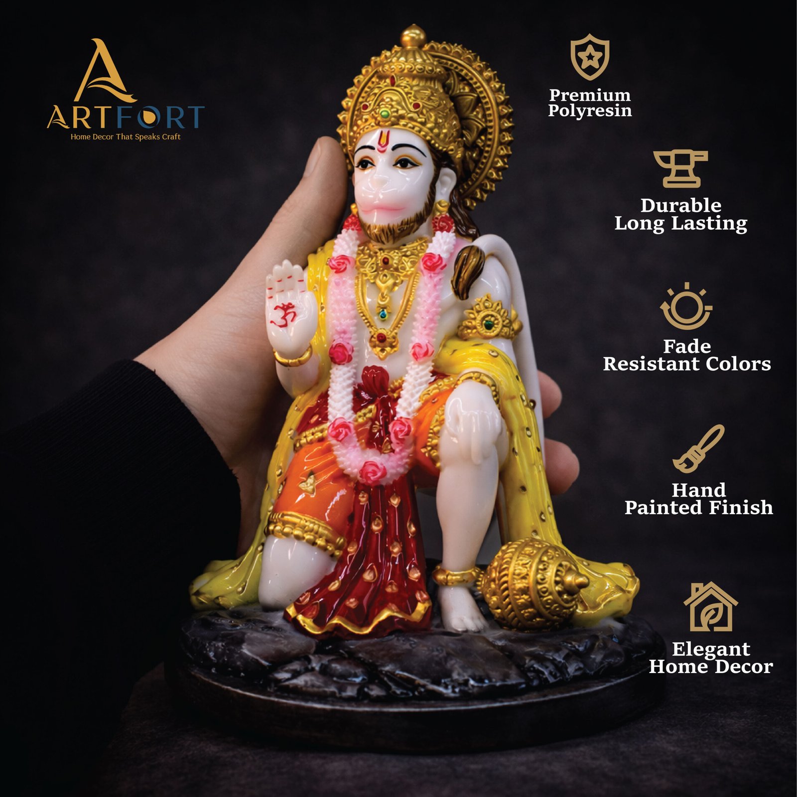 Hanuman Ji Idol 7 Inch (Multicolor)