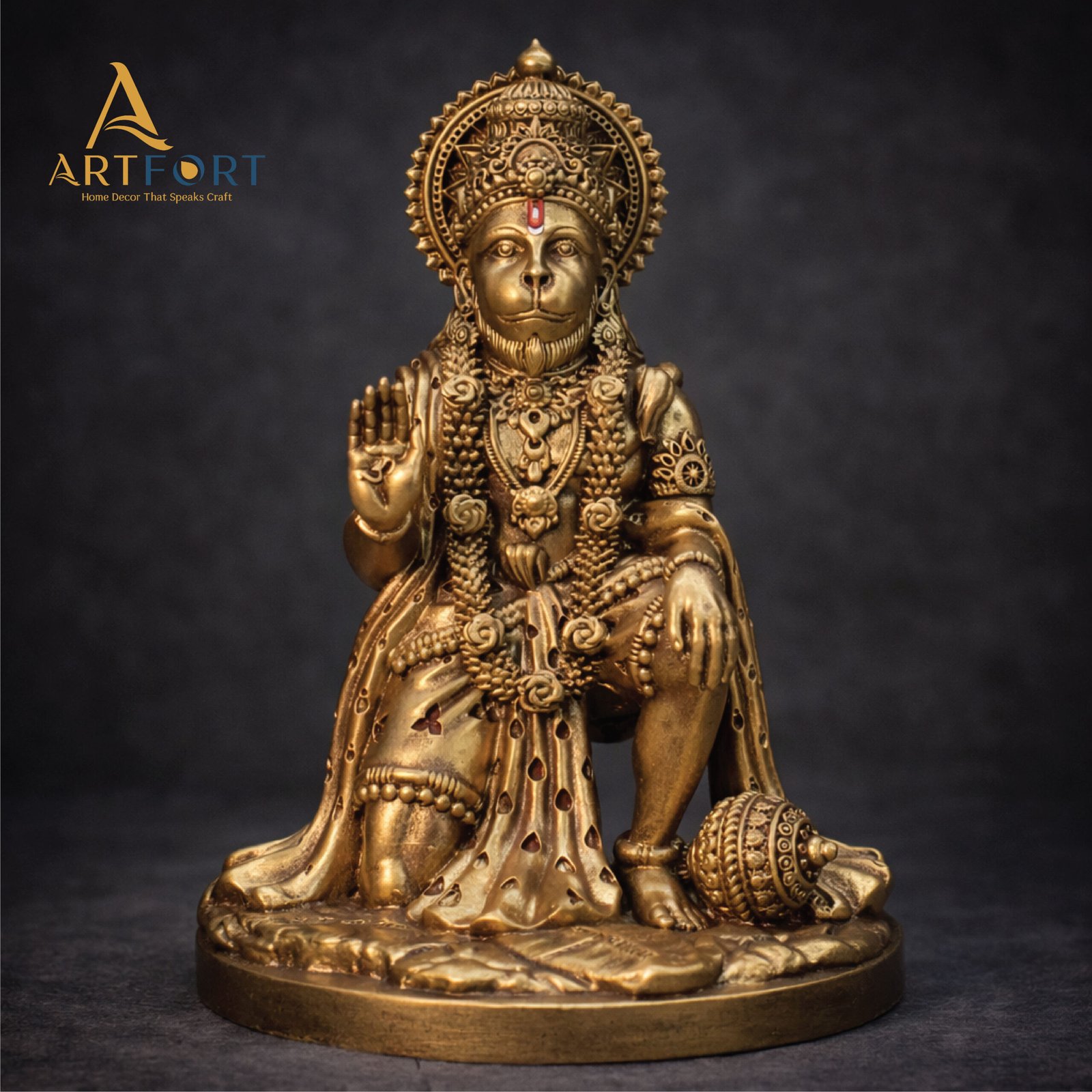 Hanuman Ji Idol 7 Inch (Golden)