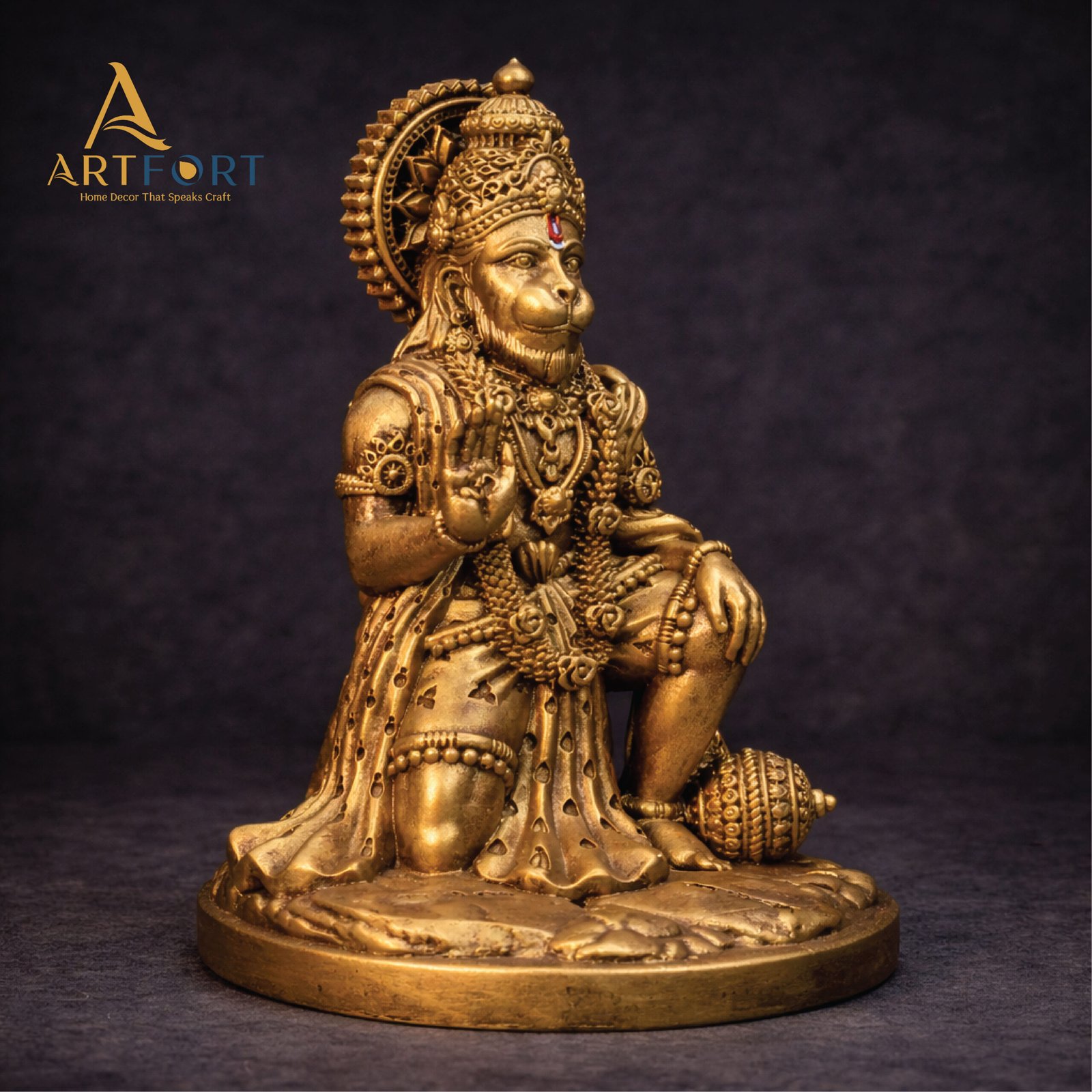 Hanuman Ji Idol 7 Inch (Golden)