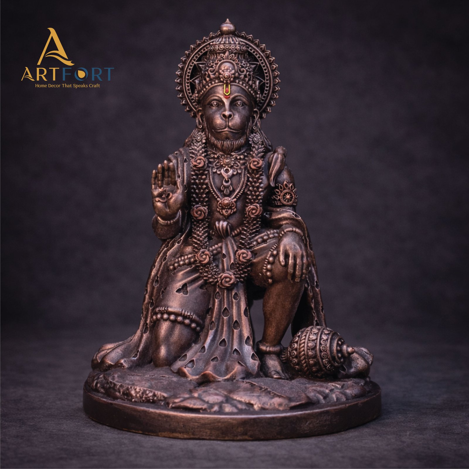 Hanuman Ji Idol 7 Inch (Bronze)