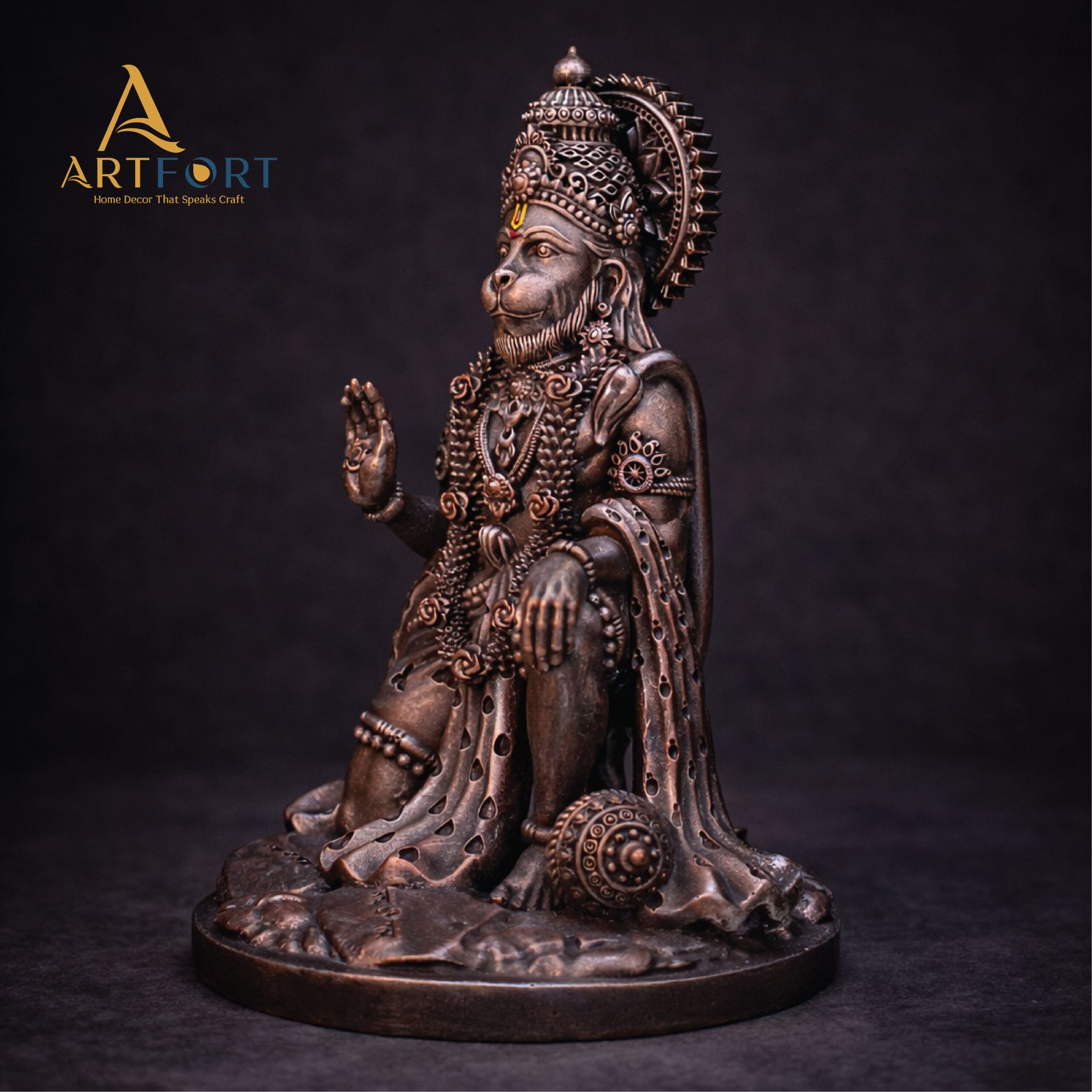 Hanuman Ji Idol 7 Inch (Bronze)