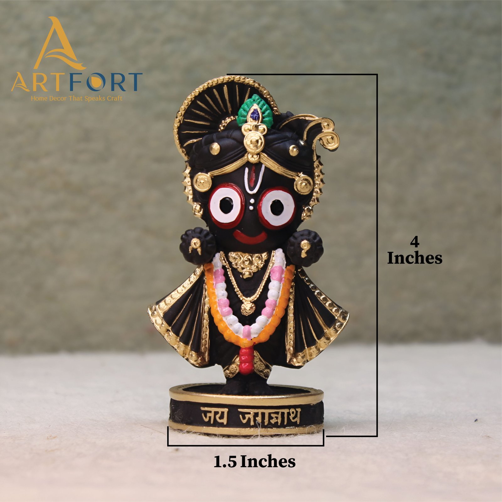 Lord Jagannath Idol 4 Inch (Black)