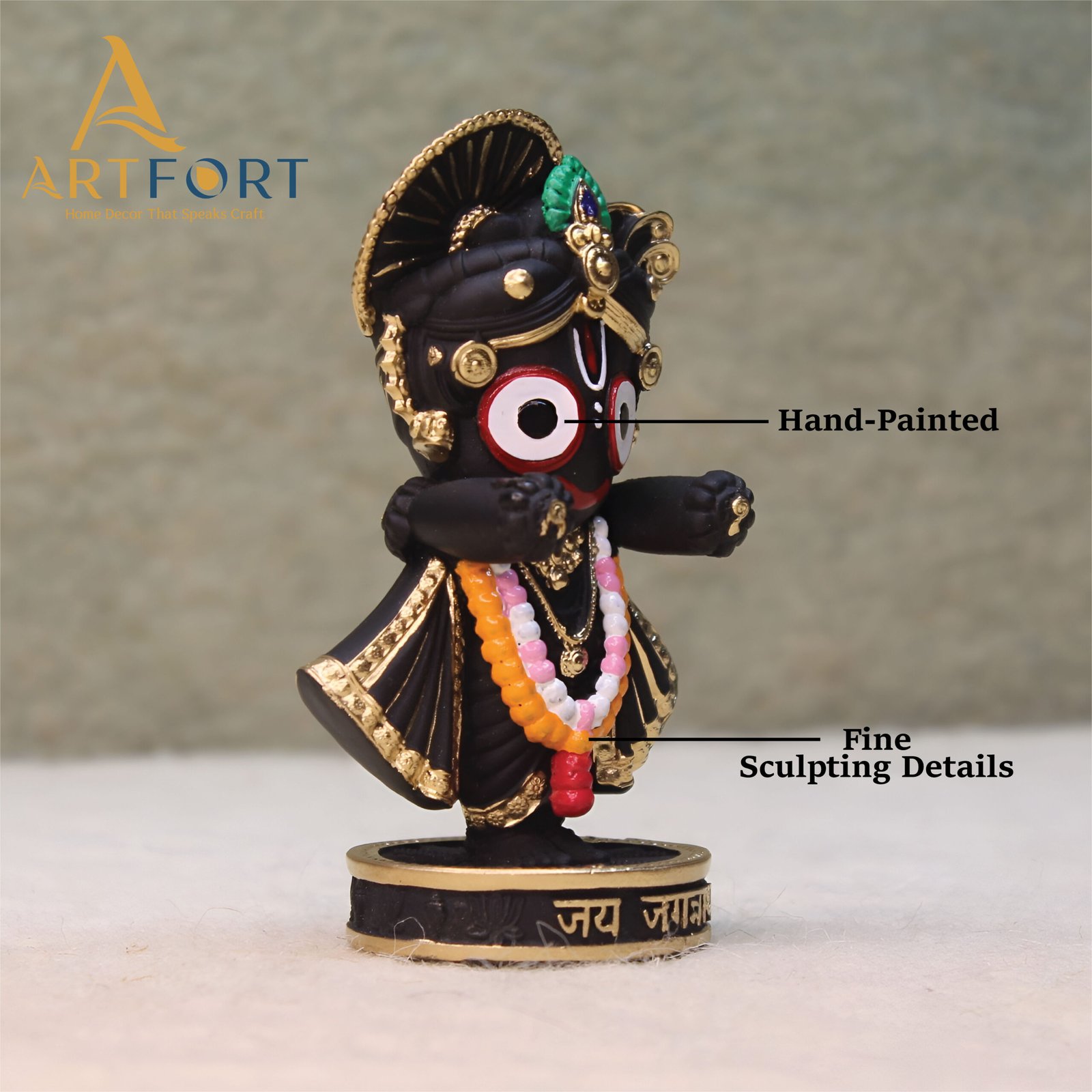 Lord Jagannath Idol 4 Inch (Black)