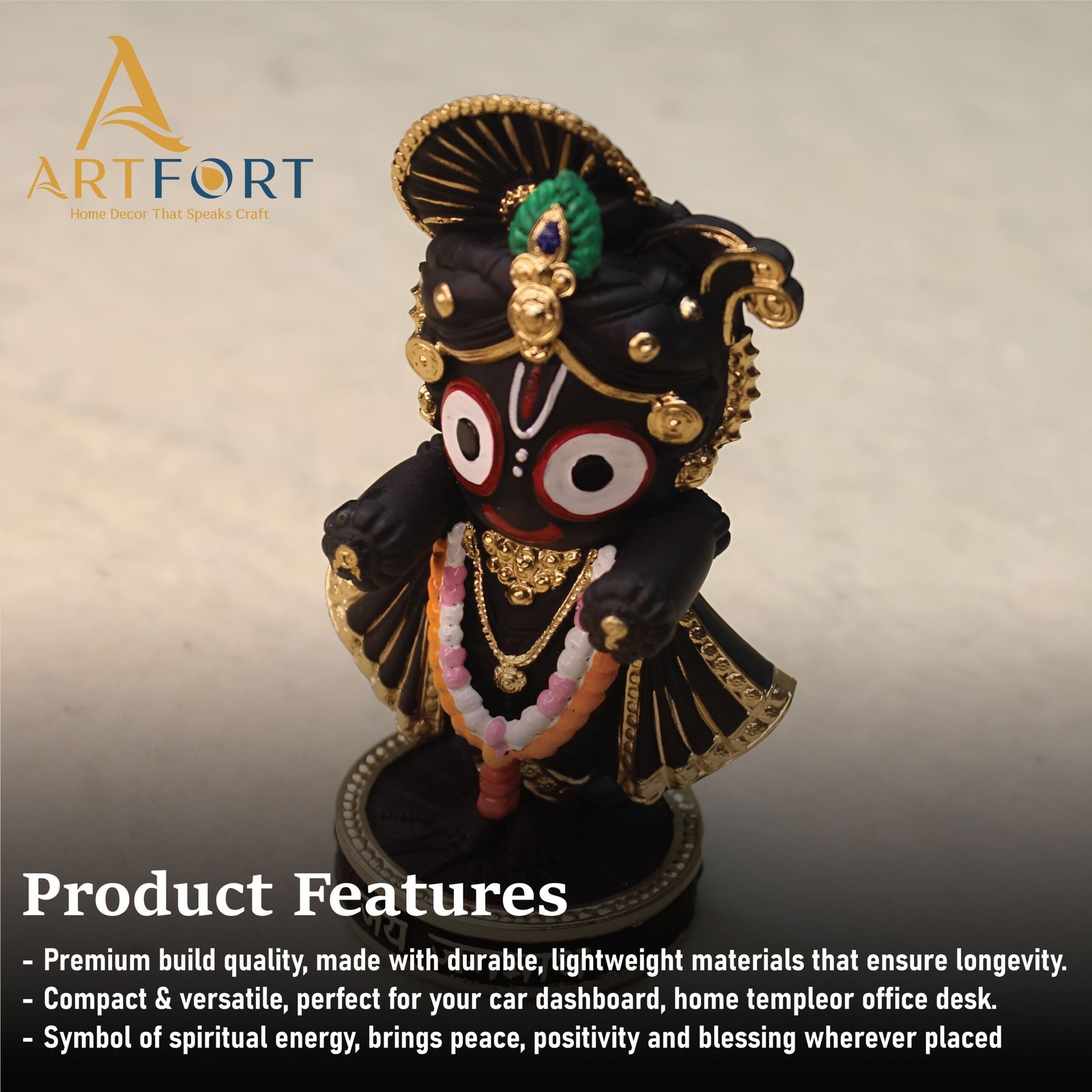 Lord Jagannath Idol 4 Inch (Black)