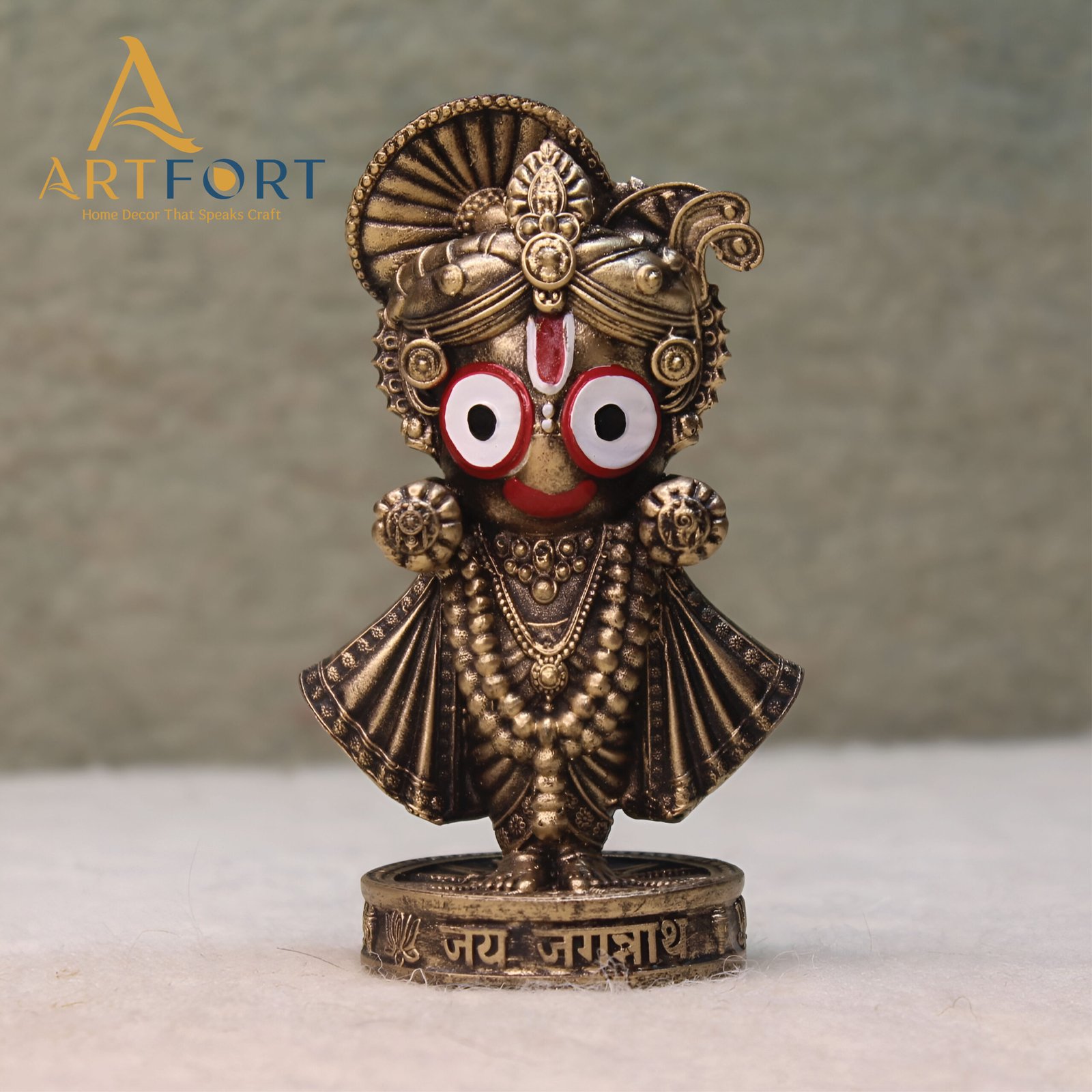 Lord Jagannath Idol 4 Inch (Gold)