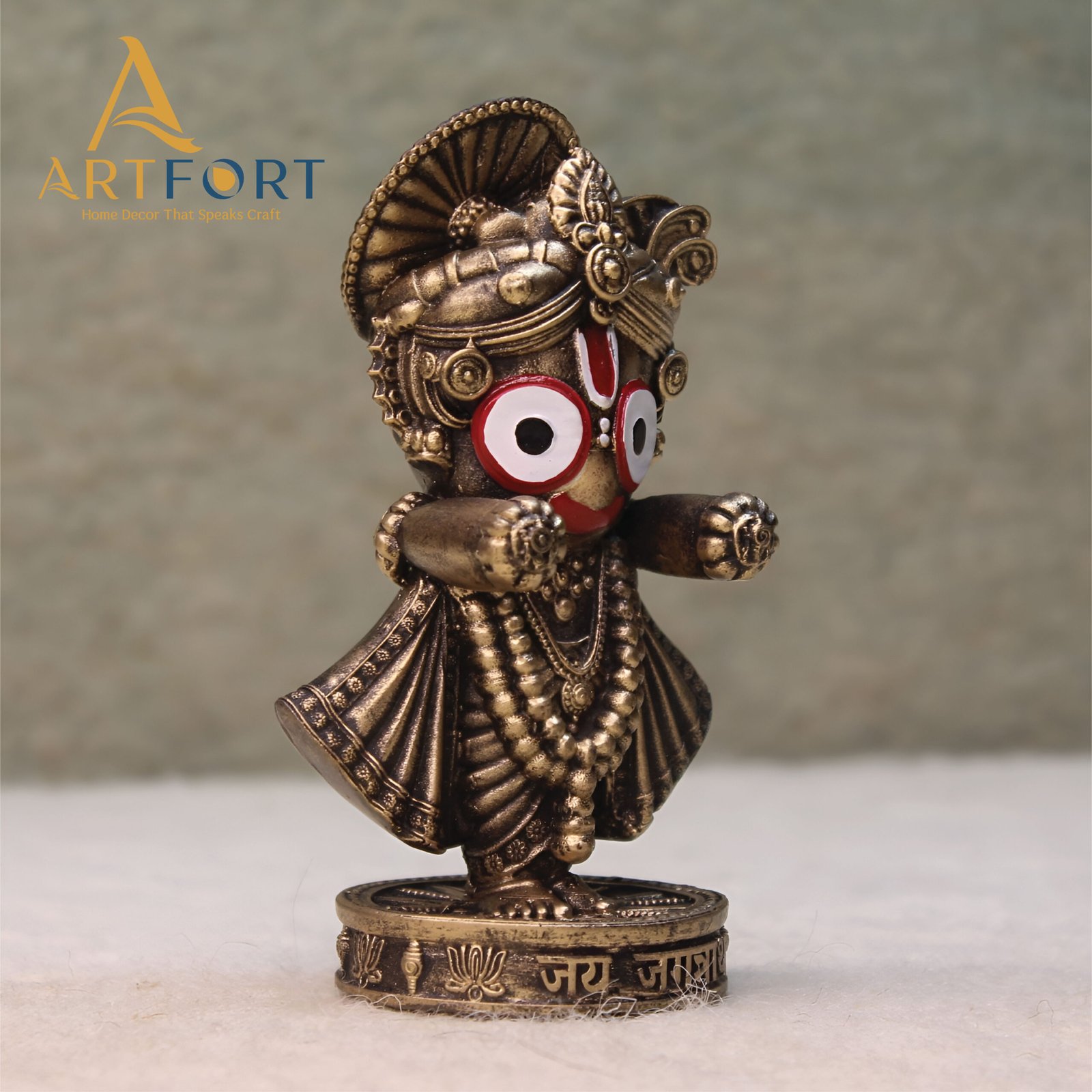 Lord Jagannath Idol 4 Inch (Gold)