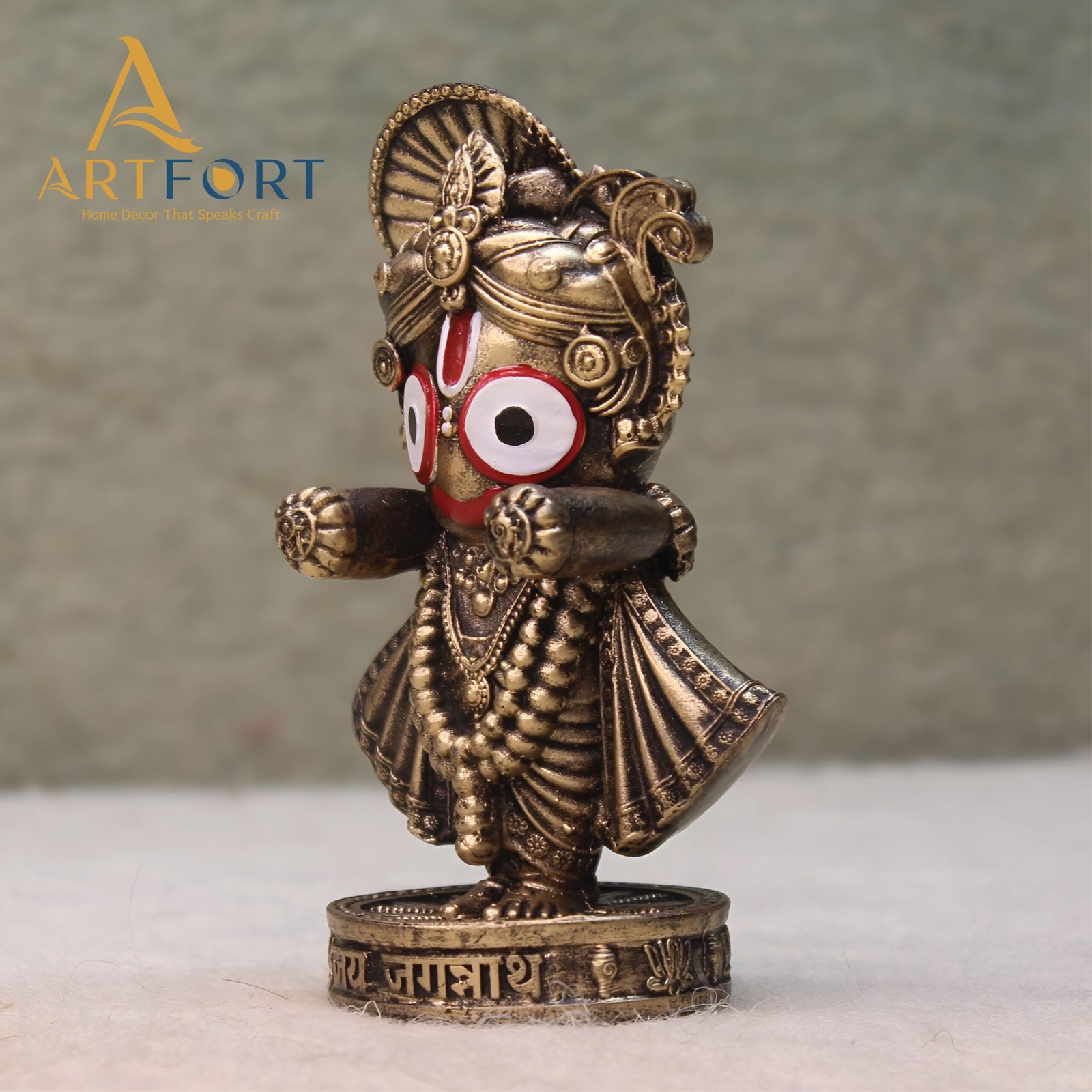 Lord Jagannath Idol 4 Inch (Gold)