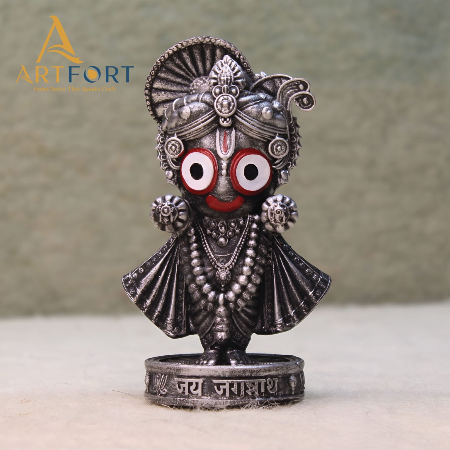 Lord Jagannath Idol 4 Inch (Silver)