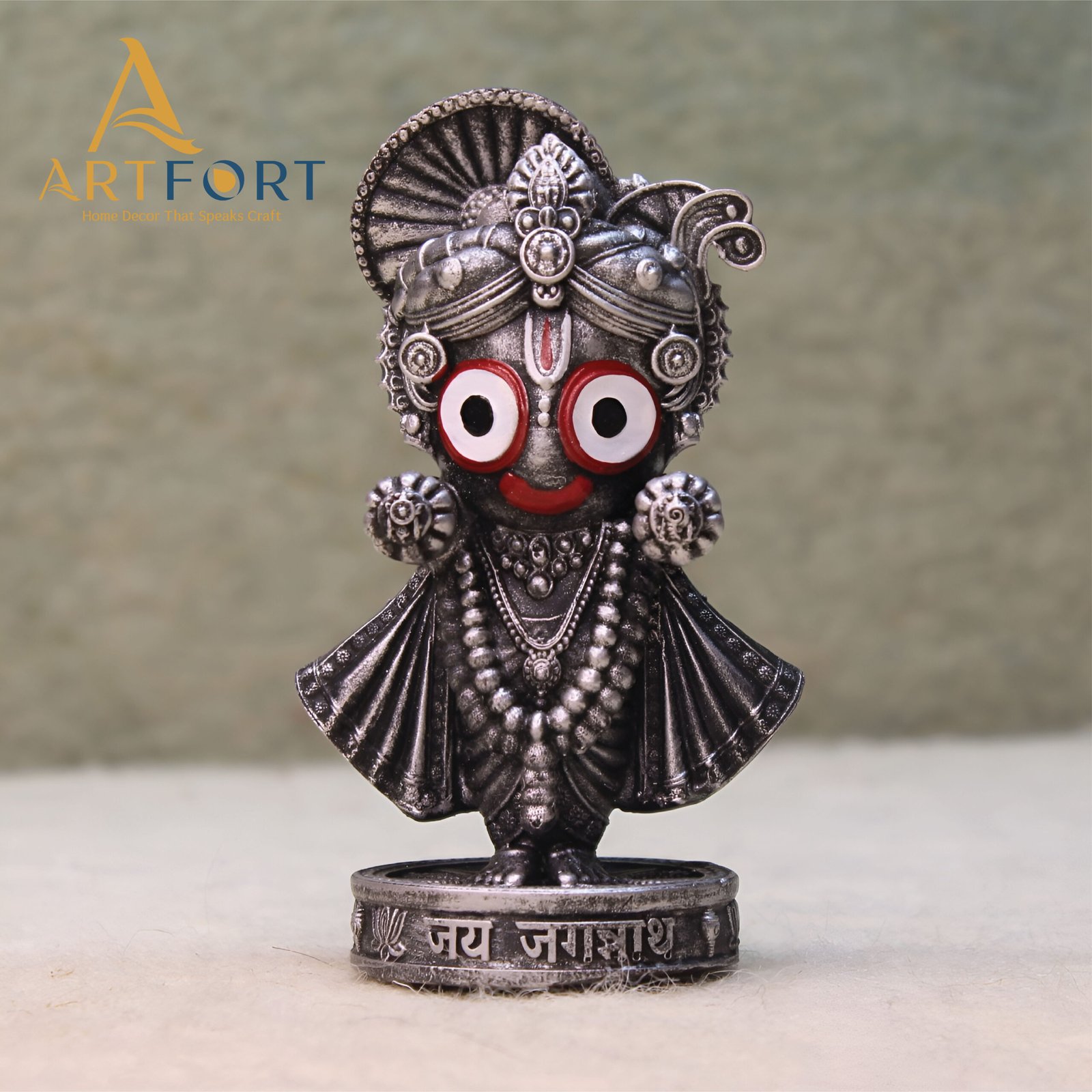 Lord Jagannath Idol 4 Inch (Silver)