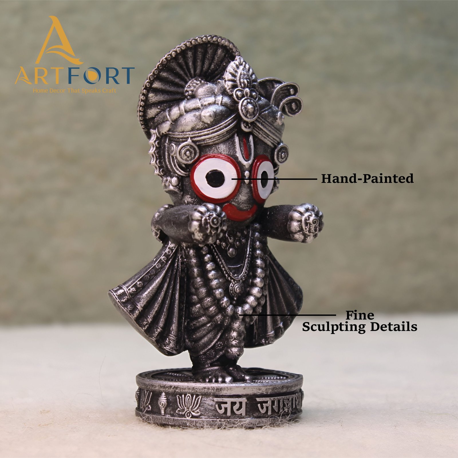 Lord Jagannath Idol 4 Inch (Silver)