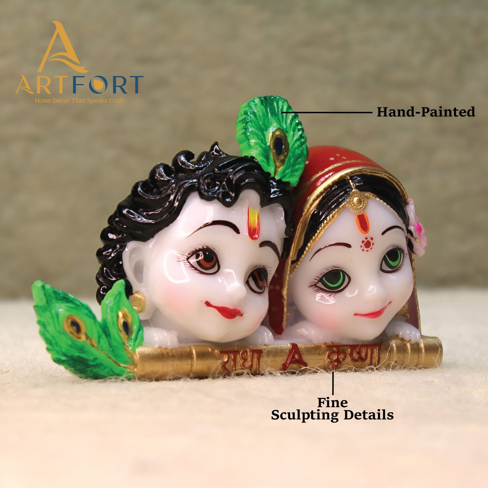 Radha Krishna Idol (4 x 2.5 Inches)