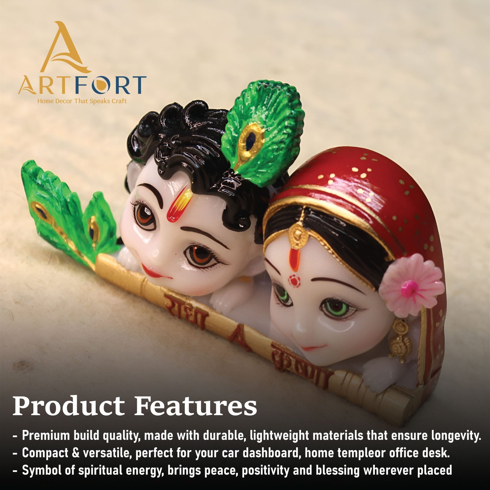 Radha Krishna Idol (4 x 2.5 Inches)